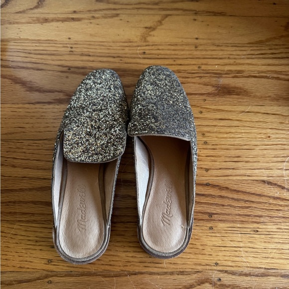 Madewell Shoes - Madewell Gold Flats Sparkle Loafers
